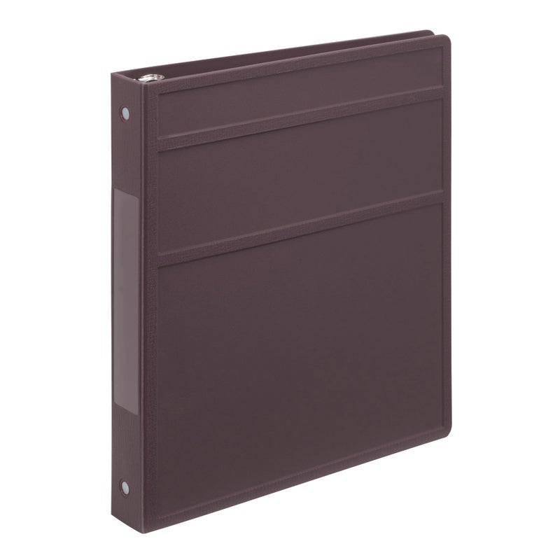Carstens 1-Inch Heavy Duty 3-Ring Binder - Side Opening, Plum, Durable Plastic, Precision No-Gap Rings, Waterproof Cover, No Pockets, Holds 125 US Letter Sheets, BPA-Free, Made in USA (8712-3R) - Image 1